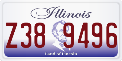 IL license plate Z389496
