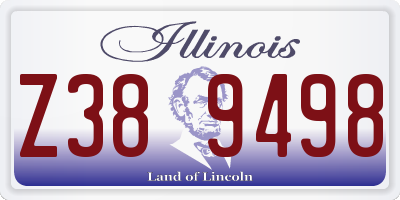 IL license plate Z389498