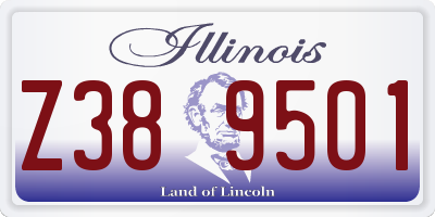 IL license plate Z389501