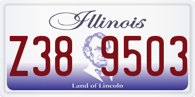 IL license plate Z389503