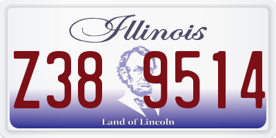 IL license plate Z389514