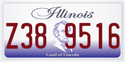 IL license plate Z389516