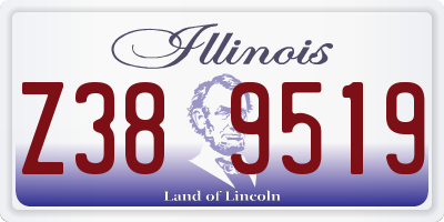 IL license plate Z389519