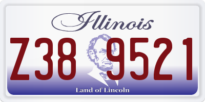 IL license plate Z389521