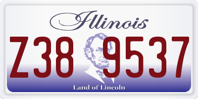 IL license plate Z389537