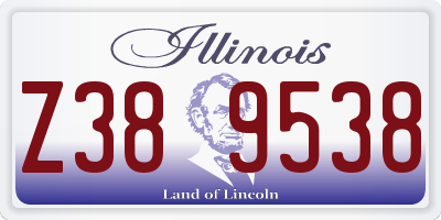 IL license plate Z389538