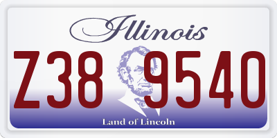 IL license plate Z389540