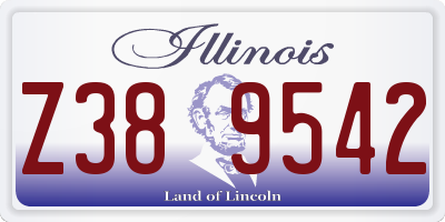 IL license plate Z389542