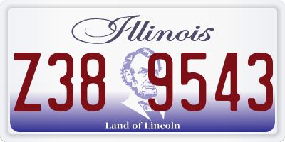 IL license plate Z389543