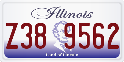 IL license plate Z389562