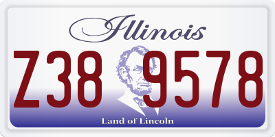 IL license plate Z389578