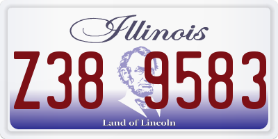 IL license plate Z389583