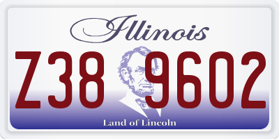 IL license plate Z389602