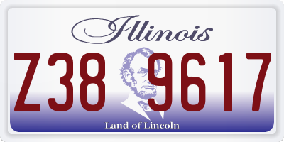 IL license plate Z389617