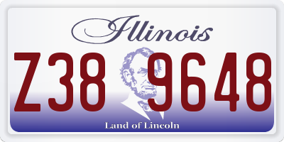IL license plate Z389648