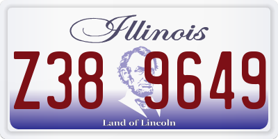 IL license plate Z389649