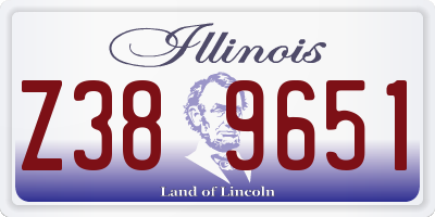 IL license plate Z389651