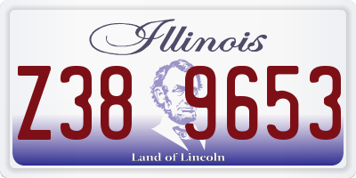 IL license plate Z389653