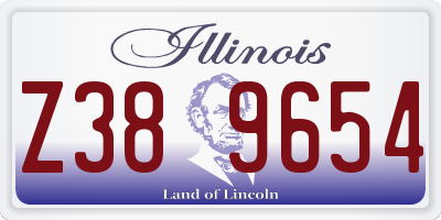 IL license plate Z389654