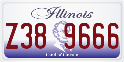 IL license plate Z389666