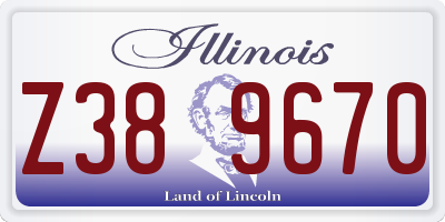 IL license plate Z389670