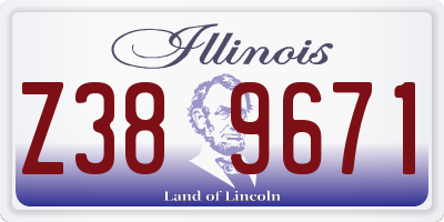 IL license plate Z389671