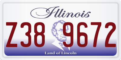 IL license plate Z389672