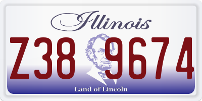 IL license plate Z389674