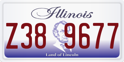 IL license plate Z389677