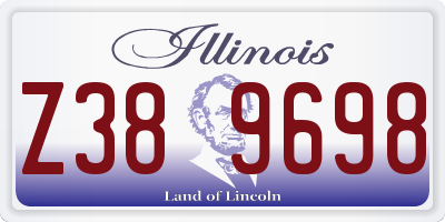 IL license plate Z389698