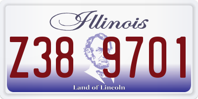 IL license plate Z389701