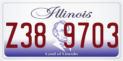 IL license plate Z389703