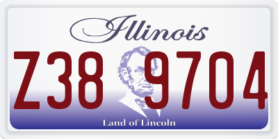 IL license plate Z389704