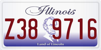 IL license plate Z389716