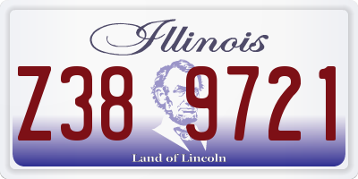 IL license plate Z389721