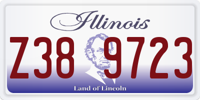 IL license plate Z389723