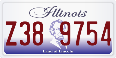 IL license plate Z389754