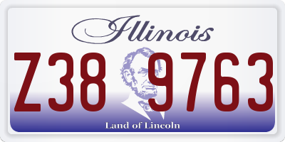 IL license plate Z389763