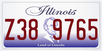 IL license plate Z389765