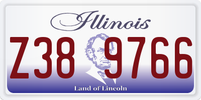 IL license plate Z389766
