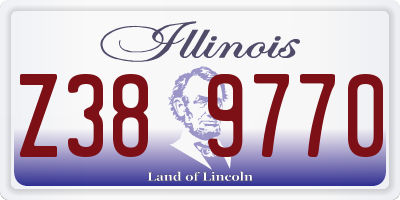 IL license plate Z389770