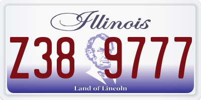 IL license plate Z389777