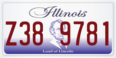 IL license plate Z389781