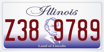 IL license plate Z389789