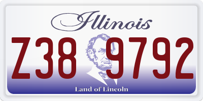 IL license plate Z389792