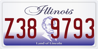 IL license plate Z389793