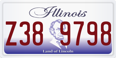 IL license plate Z389798