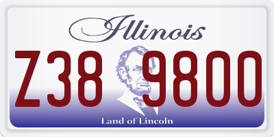 IL license plate Z389800