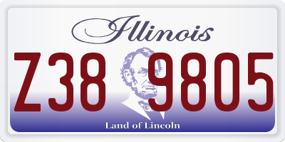 IL license plate Z389805