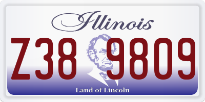 IL license plate Z389809